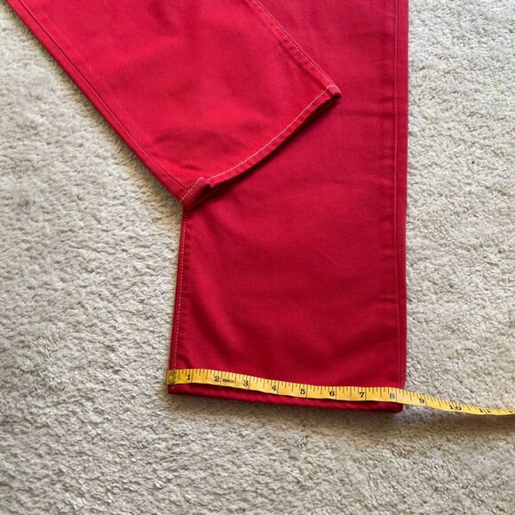 NWT Levi's Ribcage Straight Ankle Bright Red Women's Jeans Size 26/29 - Picture 9 of 12
